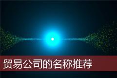 贸易公司的名称推荐
