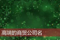 高端的商贸公司名
